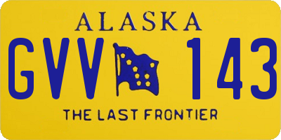 AK license plate GVV143