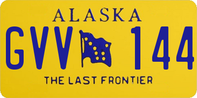 AK license plate GVV144