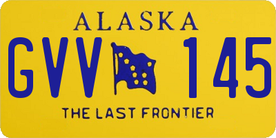 AK license plate GVV145