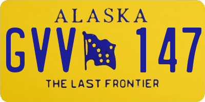 AK license plate GVV147