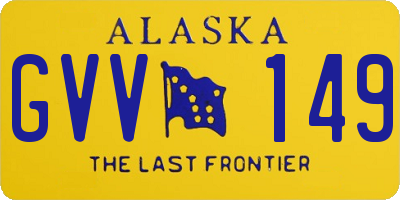 AK license plate GVV149