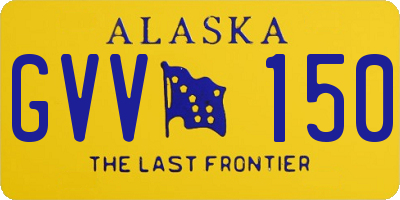 AK license plate GVV150