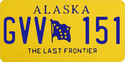 AK license plate GVV151