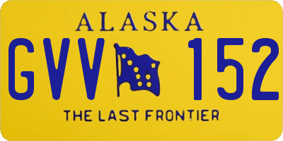 AK license plate GVV152