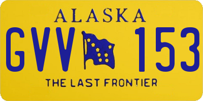 AK license plate GVV153