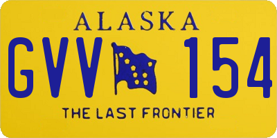 AK license plate GVV154