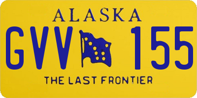 AK license plate GVV155