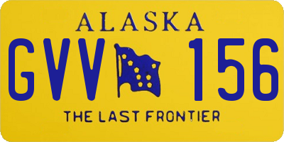 AK license plate GVV156