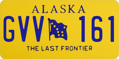 AK license plate GVV161