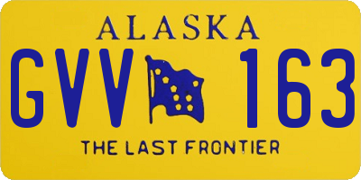 AK license plate GVV163