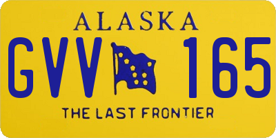 AK license plate GVV165