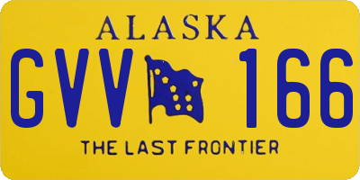 AK license plate GVV166