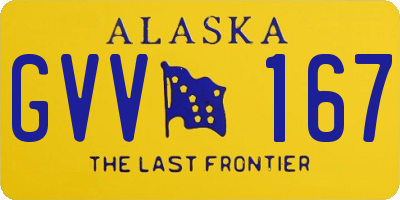 AK license plate GVV167