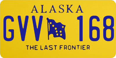 AK license plate GVV168