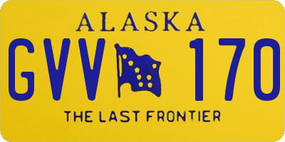 AK license plate GVV170