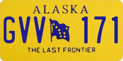 AK license plate GVV171