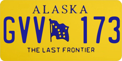 AK license plate GVV173