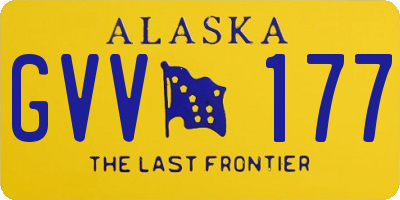 AK license plate GVV177