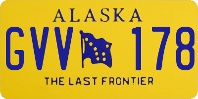 AK license plate GVV178