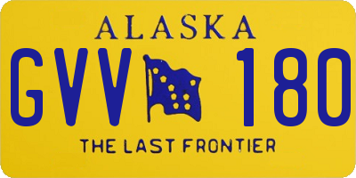 AK license plate GVV180