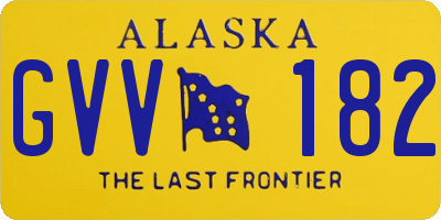 AK license plate GVV182