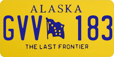 AK license plate GVV183