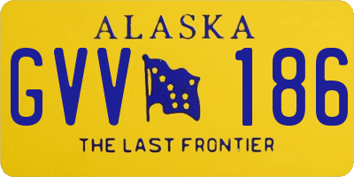 AK license plate GVV186