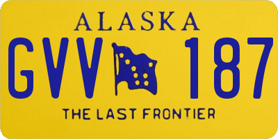 AK license plate GVV187