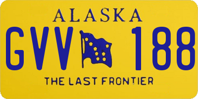 AK license plate GVV188