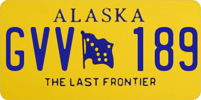 AK license plate GVV189