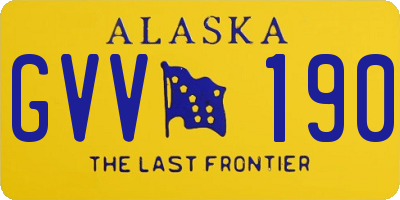 AK license plate GVV190