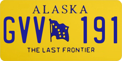 AK license plate GVV191