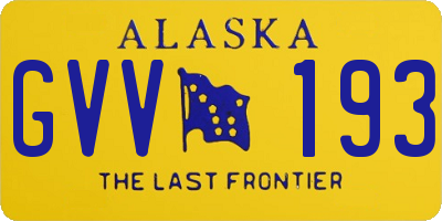 AK license plate GVV193