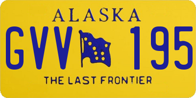 AK license plate GVV195