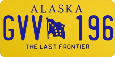 AK license plate GVV196