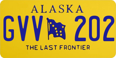 AK license plate GVV202