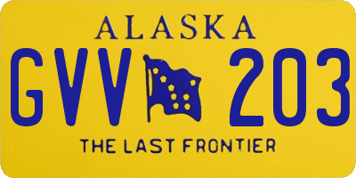 AK license plate GVV203