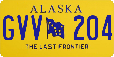 AK license plate GVV204