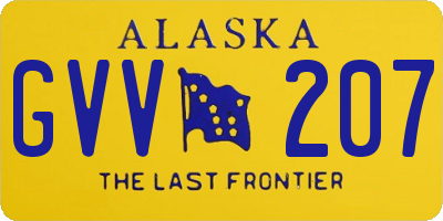 AK license plate GVV207