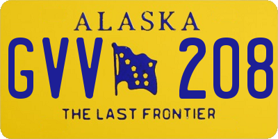 AK license plate GVV208