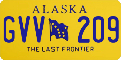 AK license plate GVV209