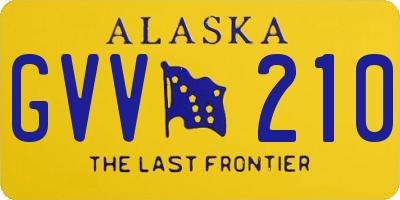 AK license plate GVV210