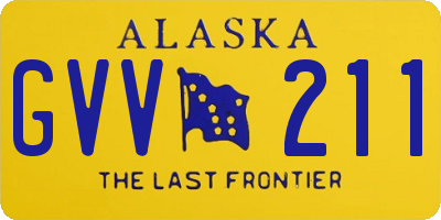 AK license plate GVV211