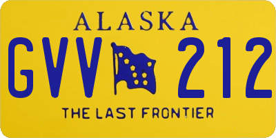 AK license plate GVV212