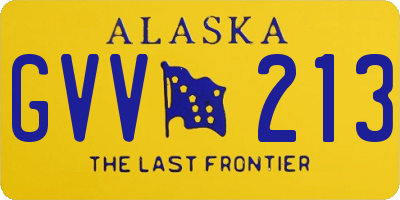 AK license plate GVV213