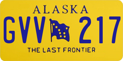 AK license plate GVV217