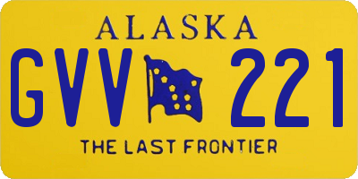 AK license plate GVV221