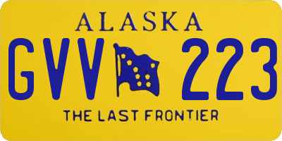 AK license plate GVV223