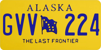 AK license plate GVV224