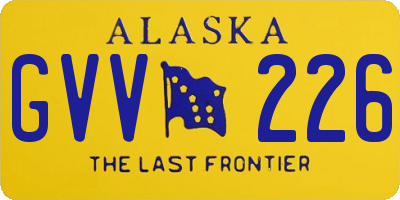 AK license plate GVV226